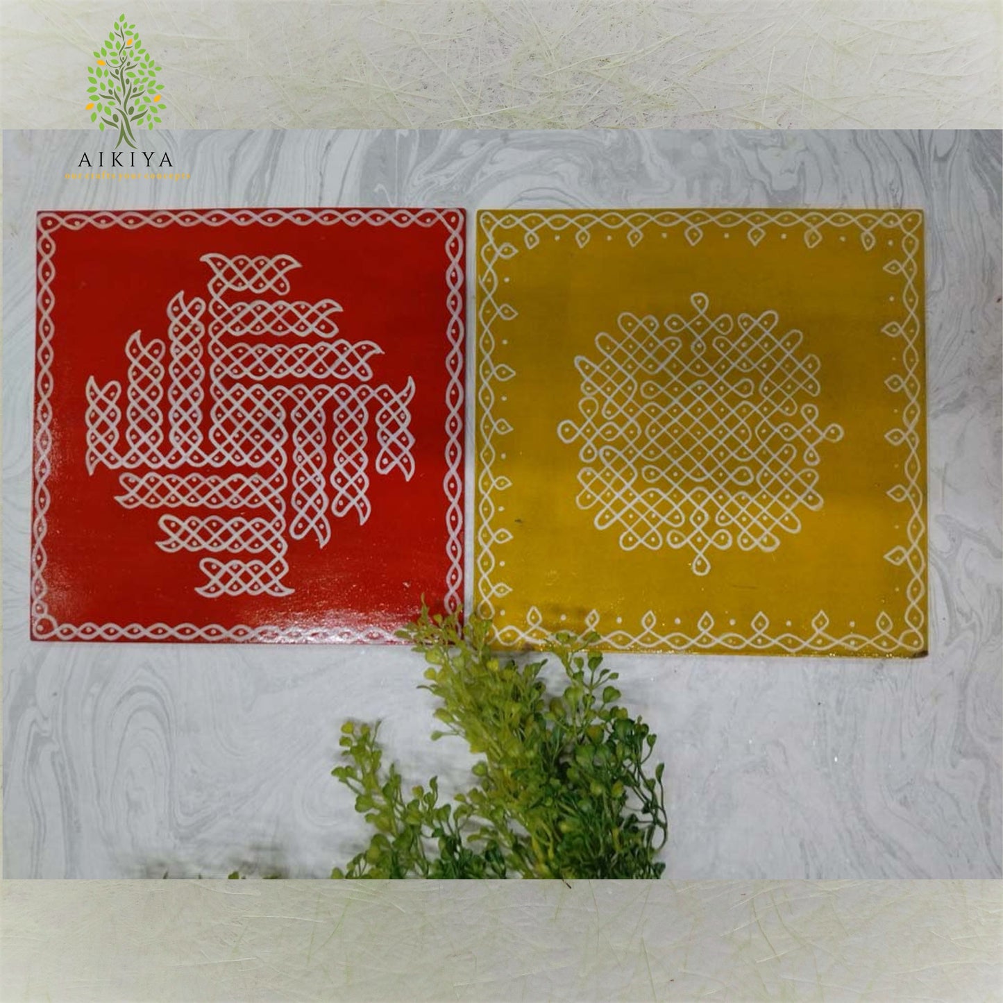 Eight Inch Square Kollam - Pack of Two