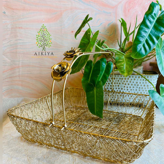 Wire Square Metal Basket 12"