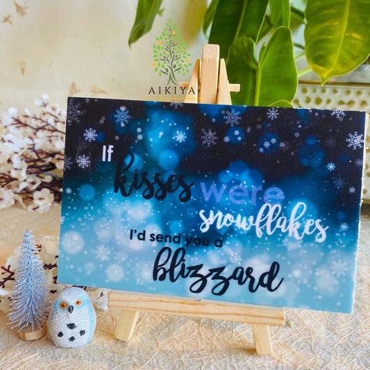 Plate With Easel - Kisses Were Snowflakes