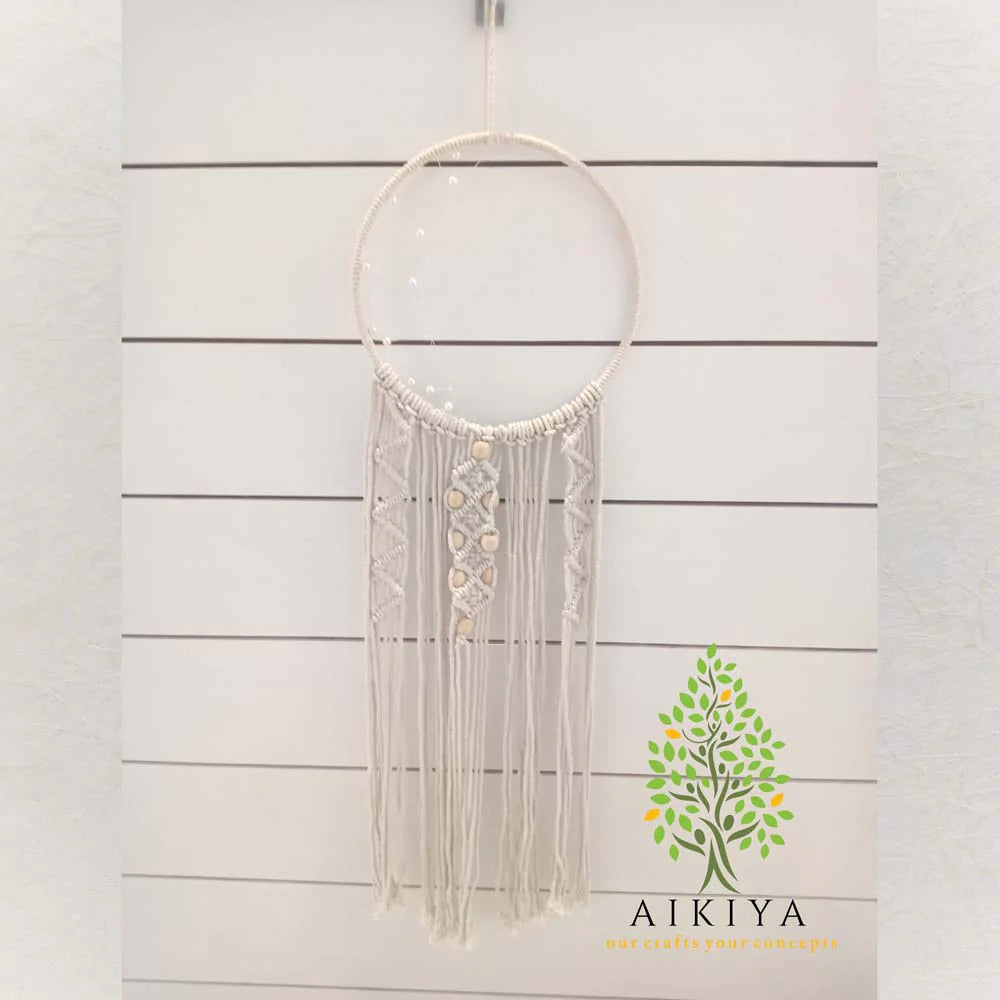 Natural Crescent Dream Catcher Hanging