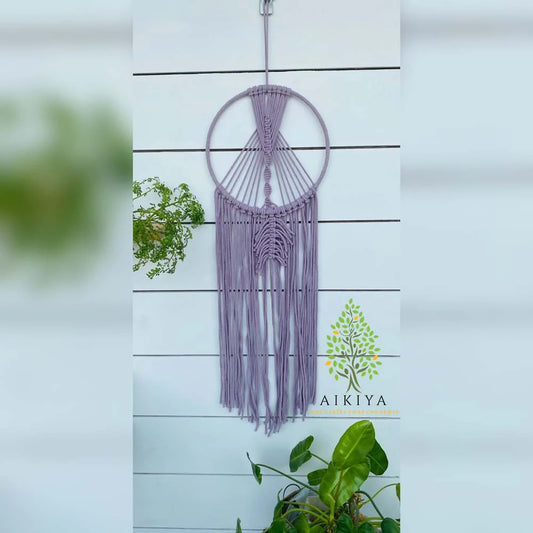 Dull Peach Feather Dream Catcher Hanging