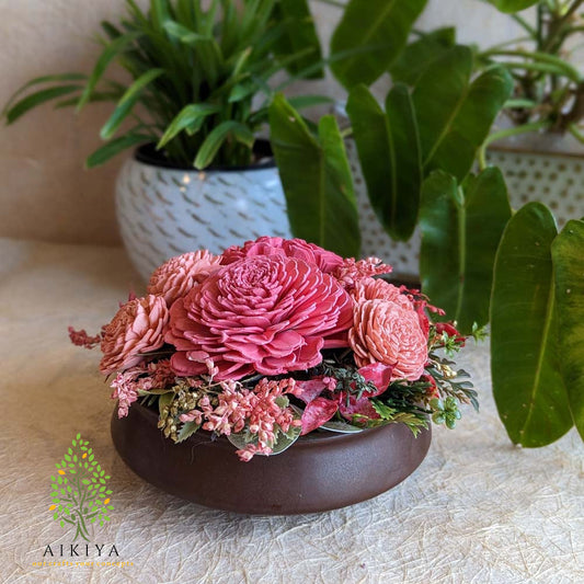 Shola Flower Arrangement - Sonata In Pink And Cream