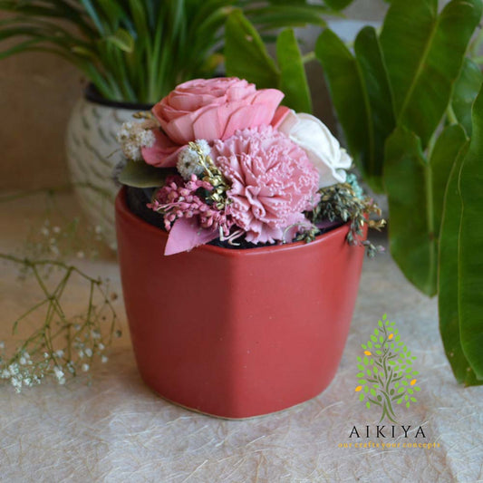 Shola Heart Shaped Flower Arrangement - Melody Pink Roses
