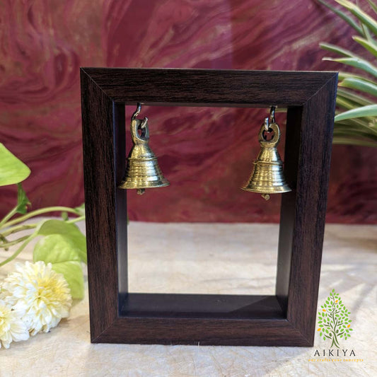 Wooden Frame + Two Bell (Will Fit Upto 5 " Height Idols)