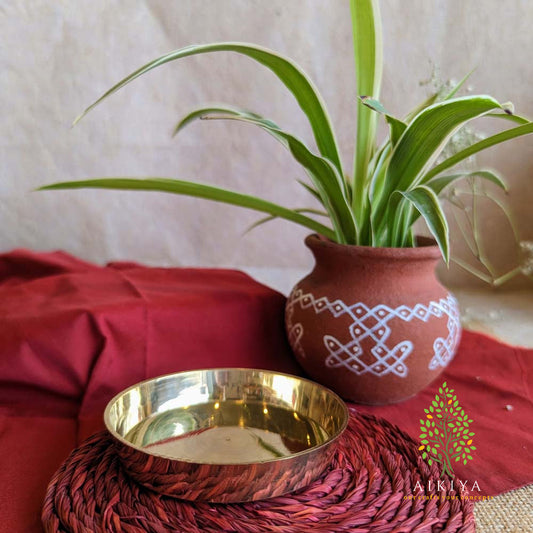 Plate With 3 Bowls And 1 Glass - Thali