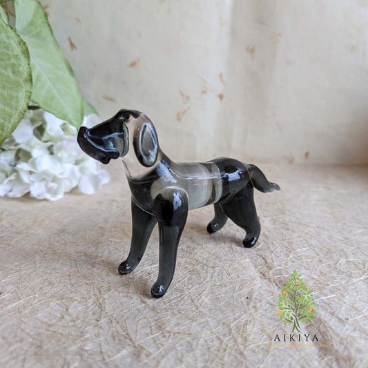 Glass Art - Black Dog