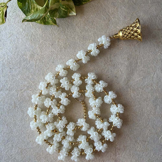 White And Gold Floral String
